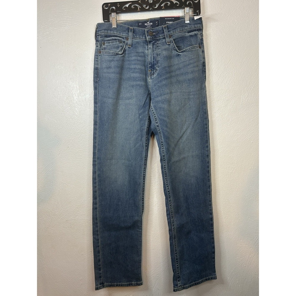 Hollister Epic Flex Straight Leg Jeans Men's 29x32 Blue Wash Denim Stretch